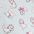 White-Pink-Blue - Side - The Aristocats Womens-Ladies Busy Doing Nothing Marie Long Pyjama Set