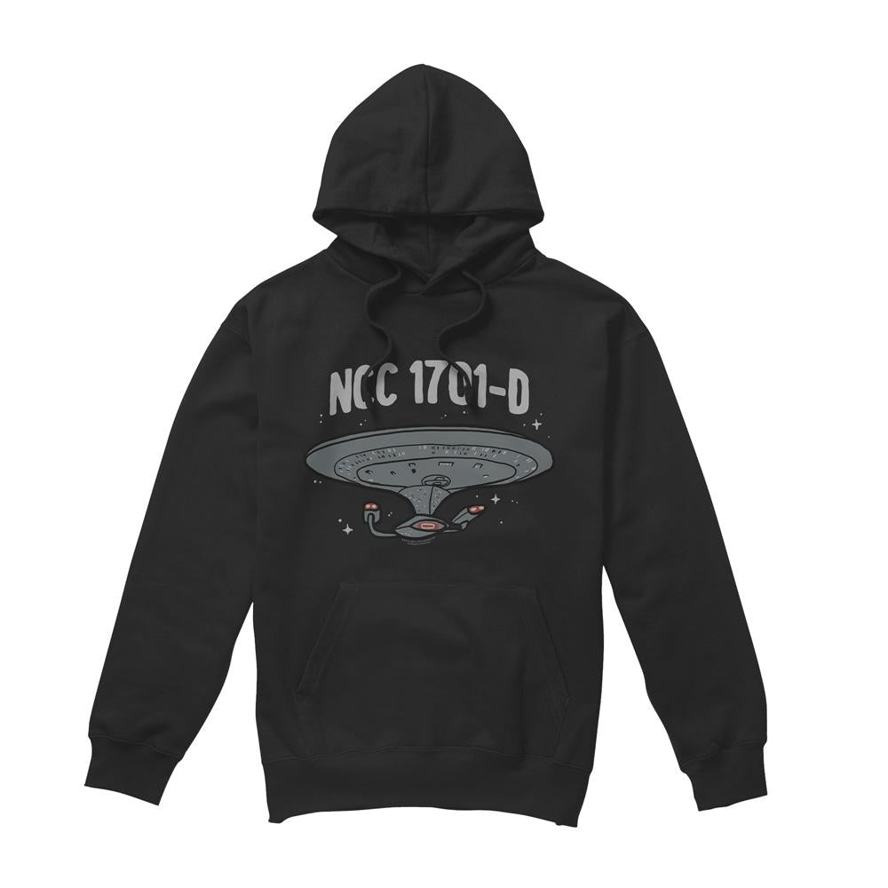 Black - Front - Star Trek Mens The Next Generation Hoodie