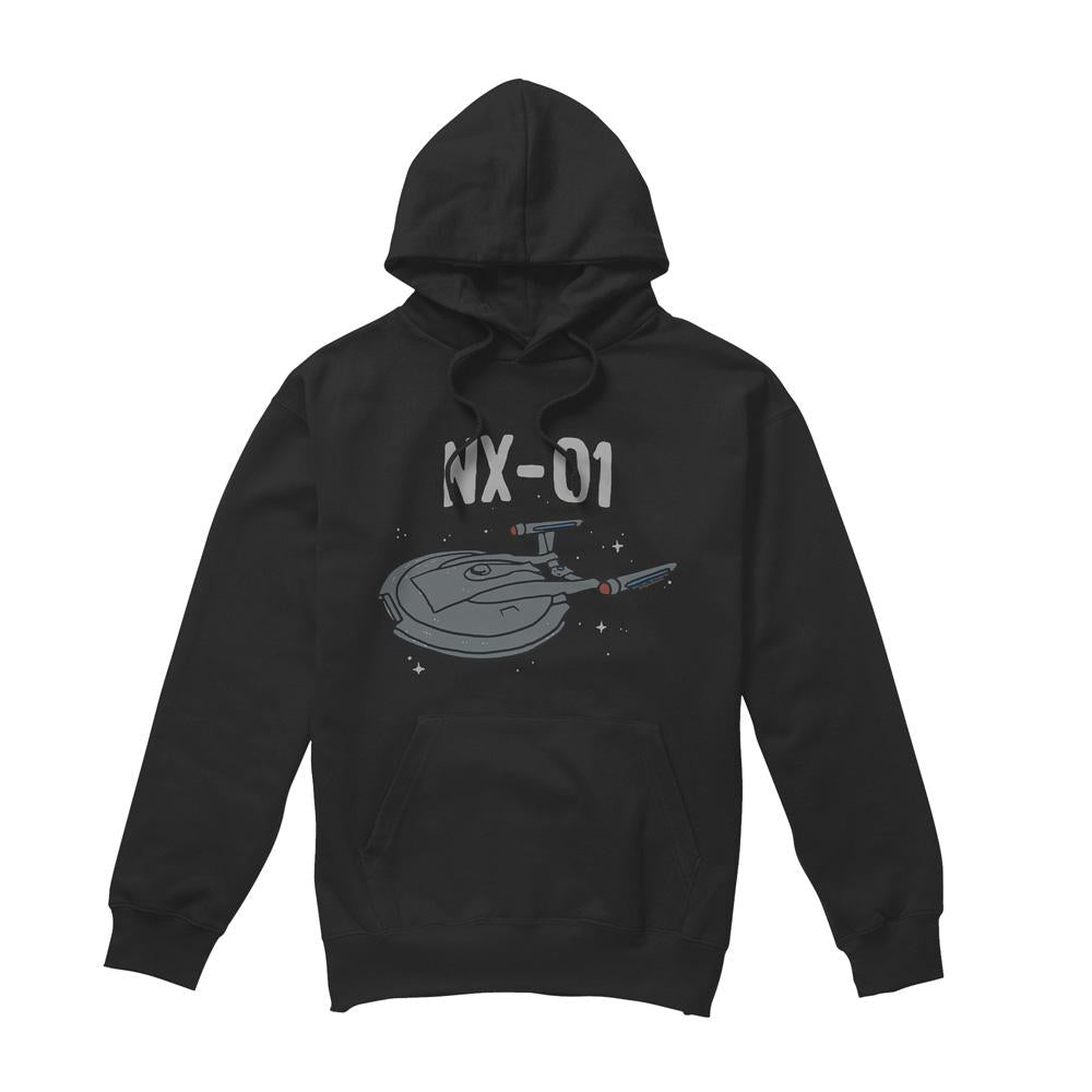 Black - Front - Star Trek Mens The OG NX Class Hoodie