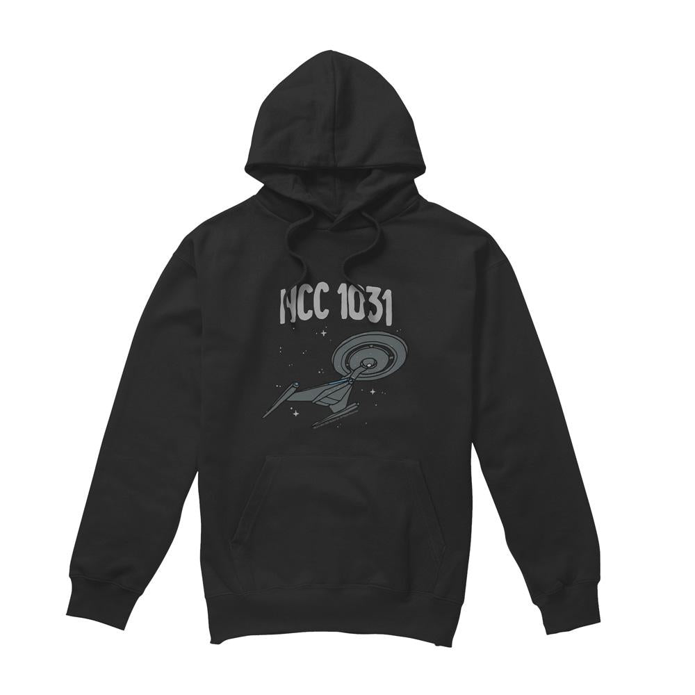 Black - Front - Star Trek Mens The Crossfield Class Hoodie
