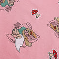 Pink-White-Red - Side - Snow White And The Seven Dwarfs Womens-Ladies Sleepy Long Pyjama Set