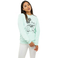 Seafoam - Side - Disney Womens-Ladies Mickey Mouse Sweatshirt