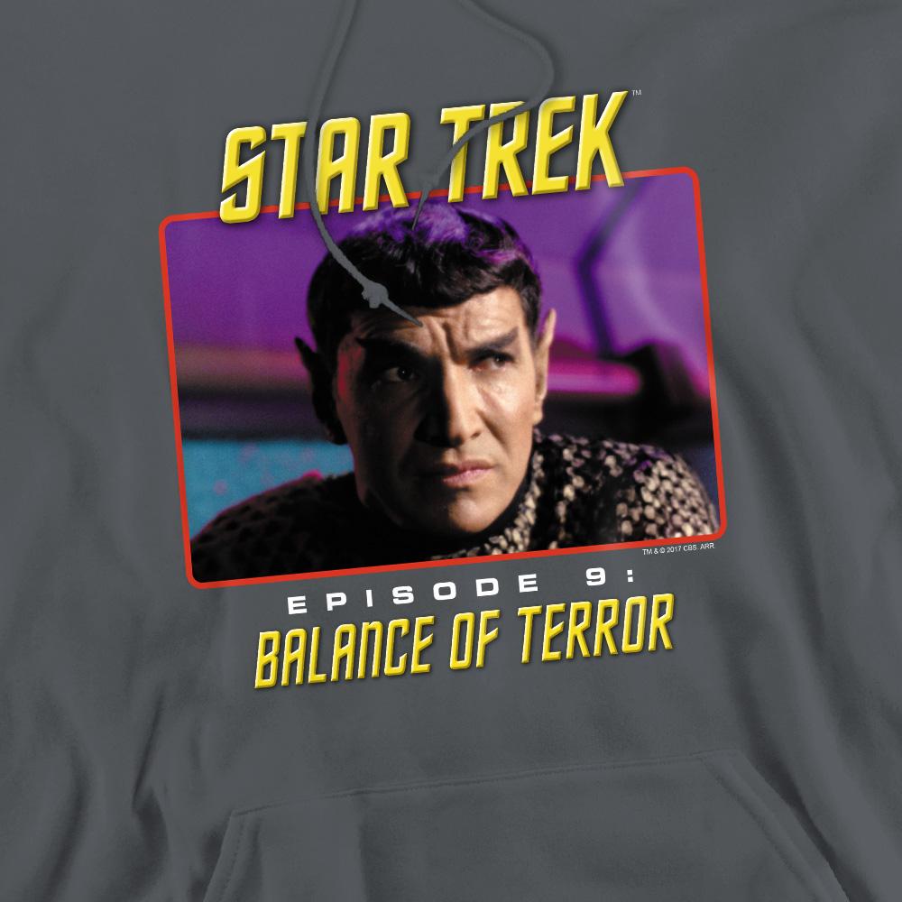 Charcoal - Pack Shot - Star Trek Mens Balance of Terror Hoodie
