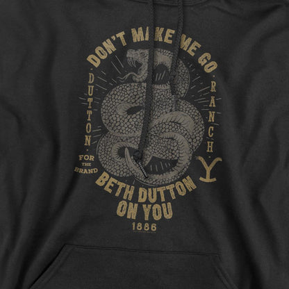 Black - Side - Yellowstone Mens Beth Dutton Hoodie