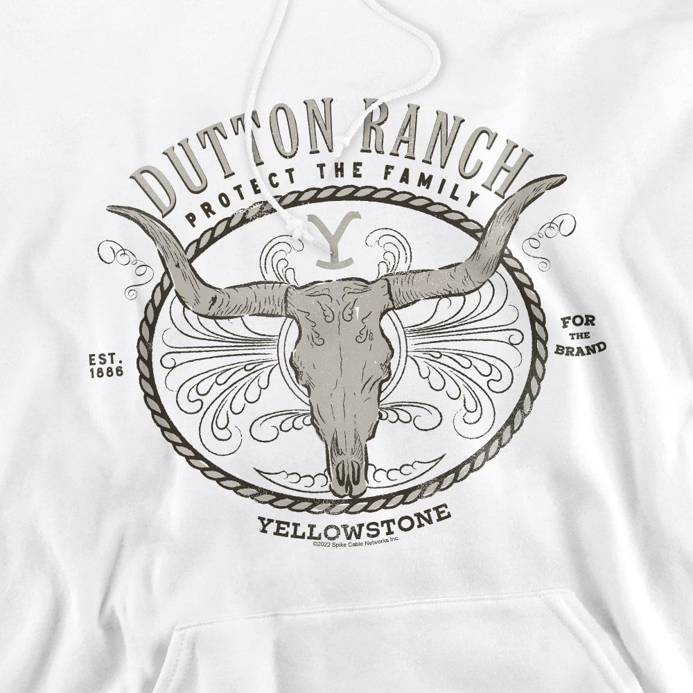 White - Side - Yellowstone Mens Dutton Ranch Hoodie