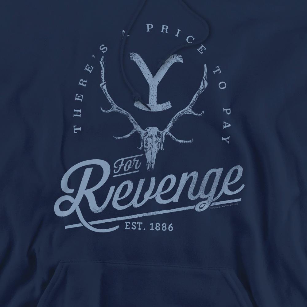 Navy - Pack Shot - Yellowstone Mens Revenge Skull Hoodie