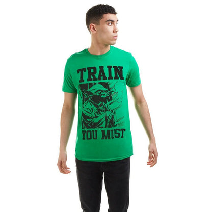 Green-Black - Lifestyle - Star Wars Mens Train You Must Yoda T-Shirt