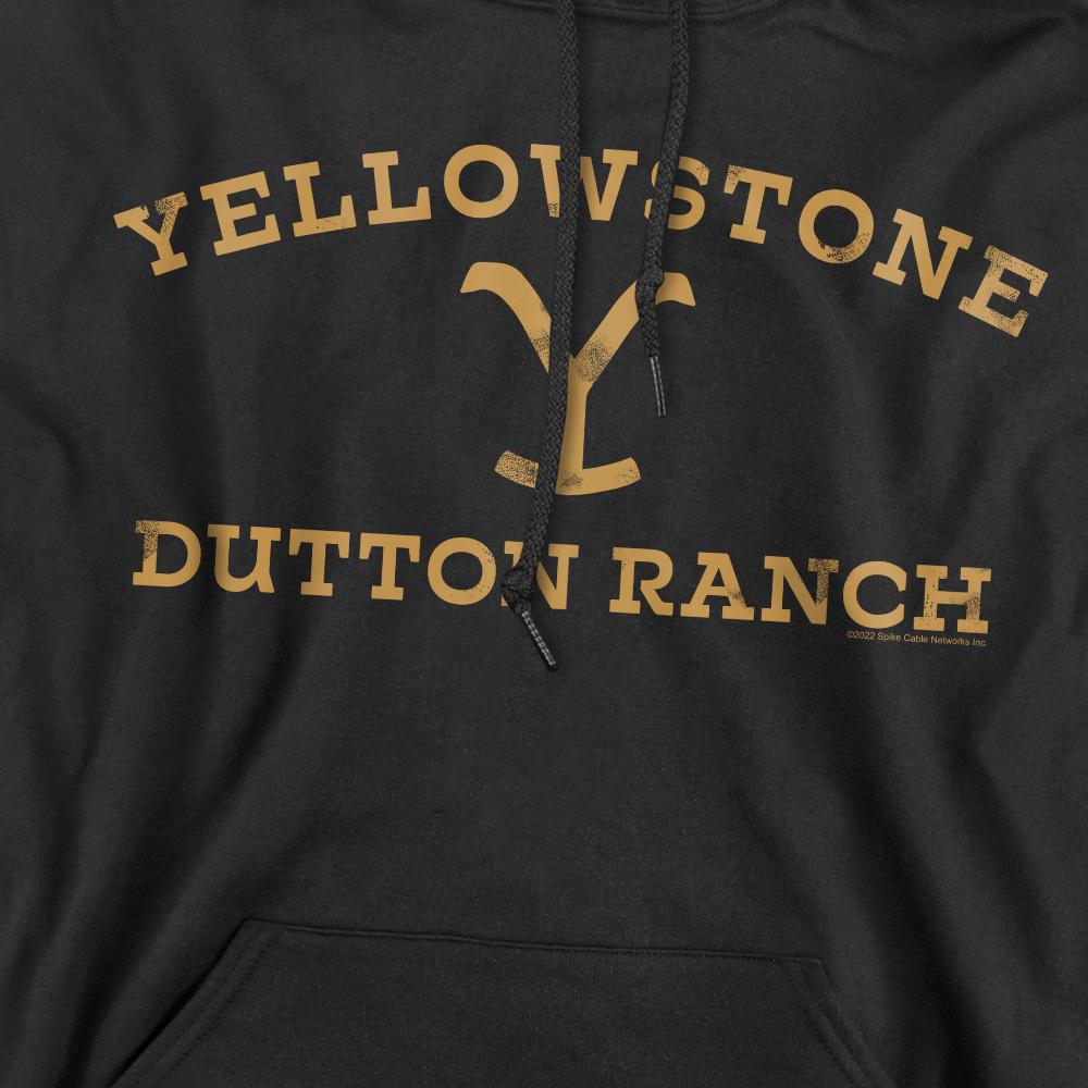 Black - Side - Yellowstone Mens Arched Logo Hoodie