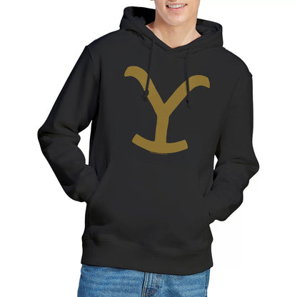 Black - Lifestyle - Yellowstone Mens Brand Hoodie