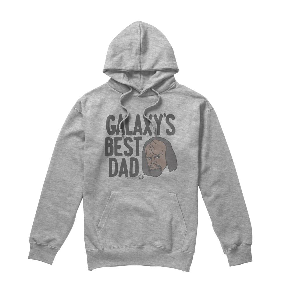 Sport Heather - Front - Star Trek: The Next Generation Mens Galaxy´s Best Dad Hoodie