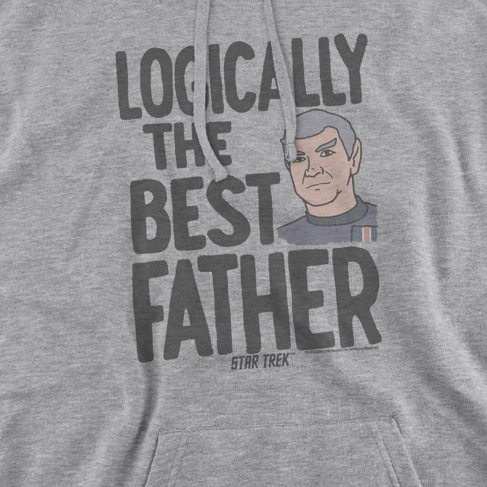 Sport Heather - Pack Shot - Star Trek Mens Logically the Best Father Hoodie
