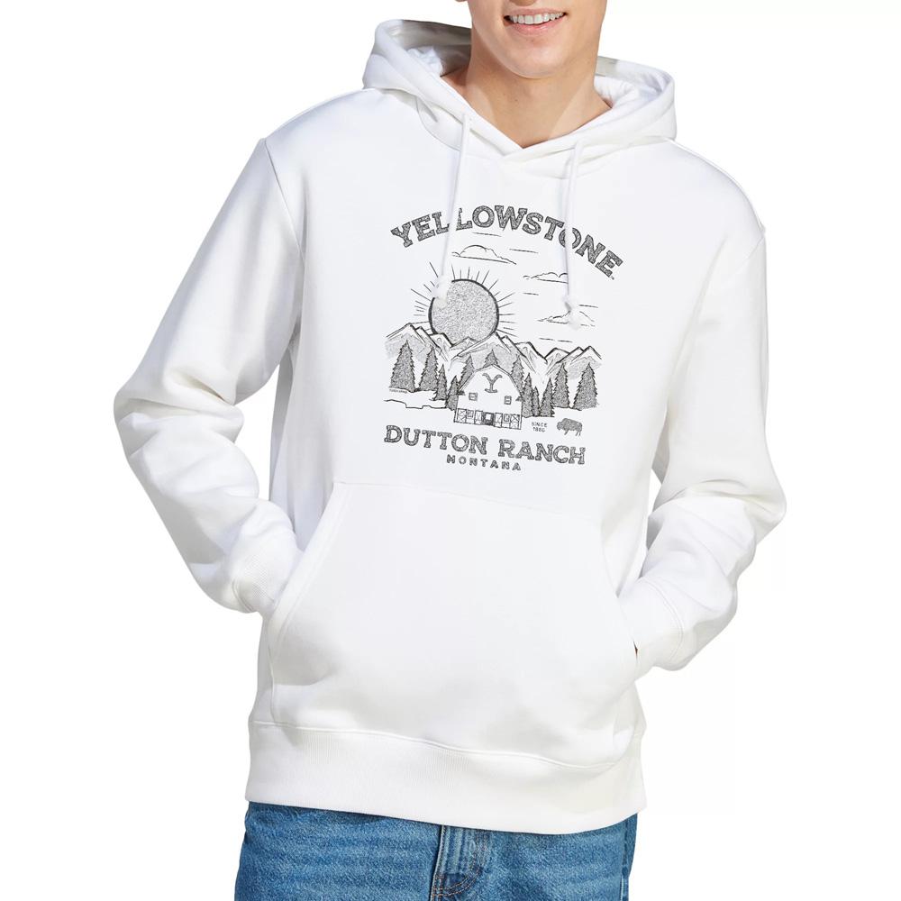 White - Lifestyle - Yellowstone Mens Dutton Ranch Sunrise Hoodie