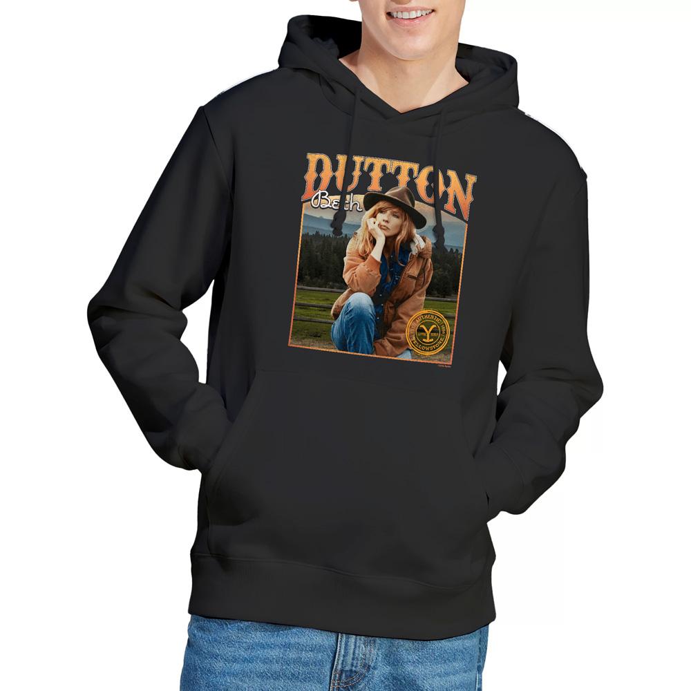 Black - Lifestyle - Yellowstone Mens Thoughts Beth Dutton Hoodie