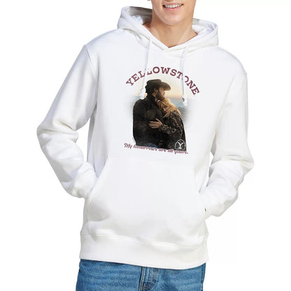 White - Lifestyle - Yellowstone Mens Tomorrows Rip & Beth Hoodie