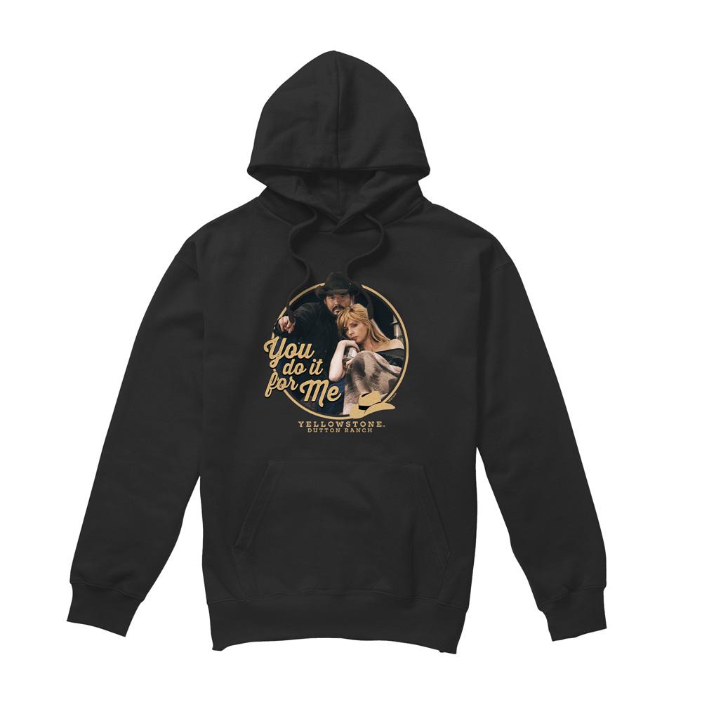Black - Front - Yellowstone Mens You Do It for Me Hoodie
