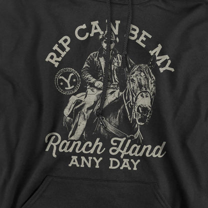 Black - Pack Shot - Yellowstone Mens Rip Can Be My Ranch Hand Hoodie