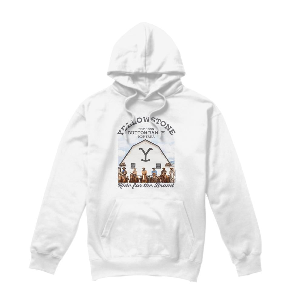 White - Back - Yellowstone Mens For the Brand Hoodie