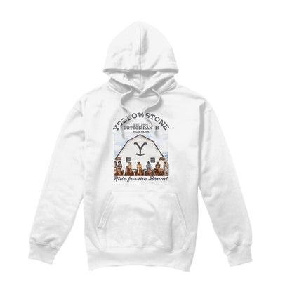 White - Back - Yellowstone Mens For the Brand Hoodie