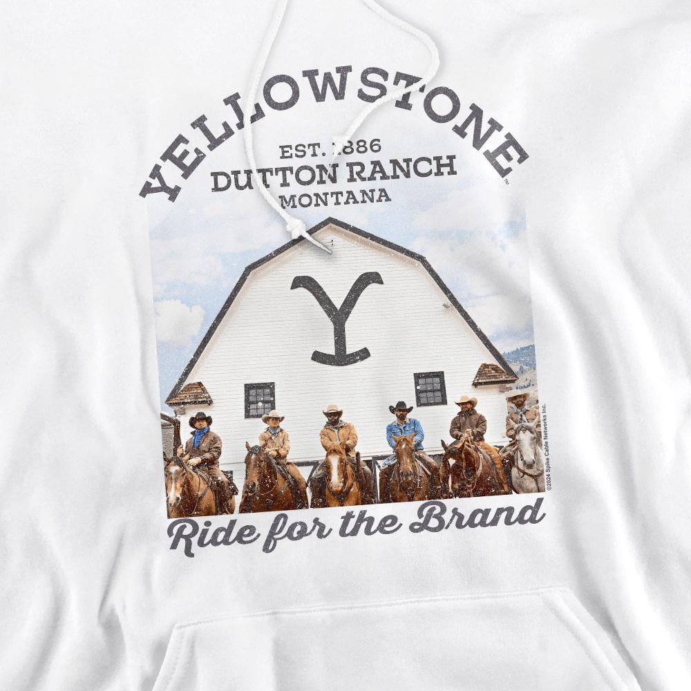 White - Pack Shot - Yellowstone Mens For the Brand Hoodie