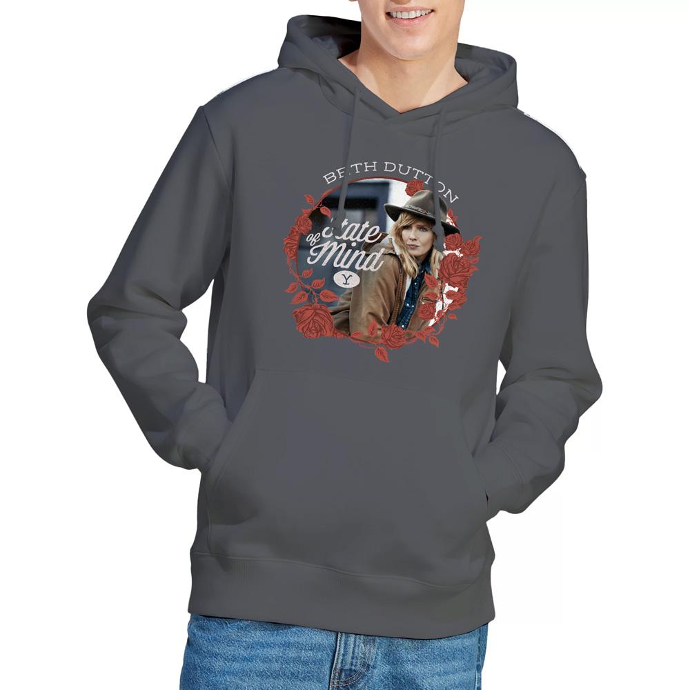 Charcoal - Lifestyle - Yellowstone Mens State Beth Dutton Hoodie