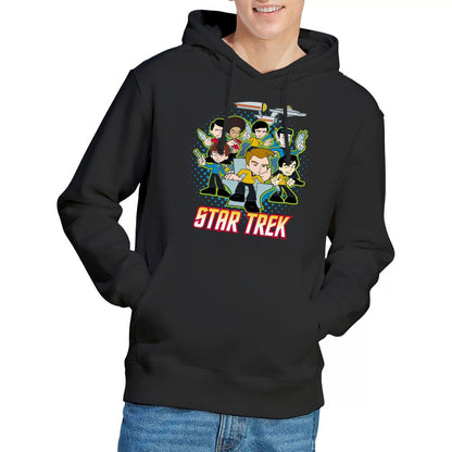 Black - Lifestyle - Star Trek Quogs Mens Collage Hoodie