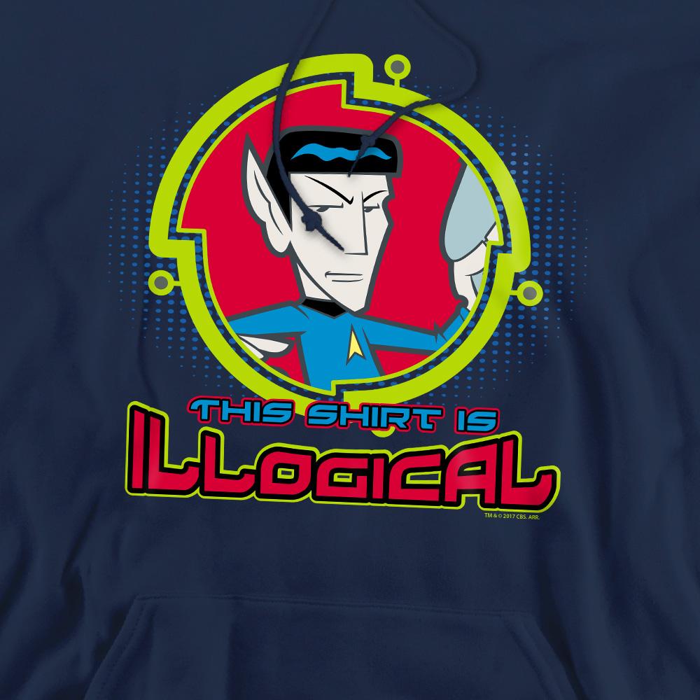 Navy - Pack Shot - Star Trek Quogs Mens Illogical Hoodie