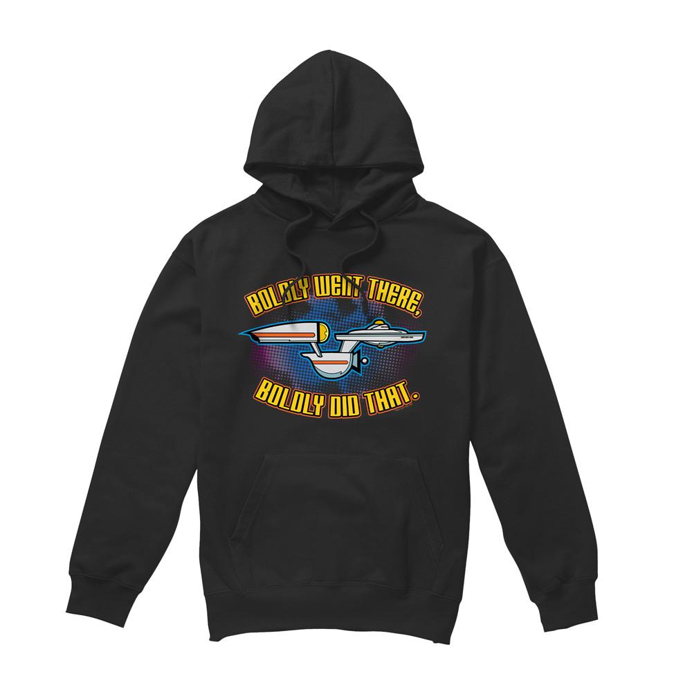 Black - Front - Star Trek Quogs Mens Bold Hoodie