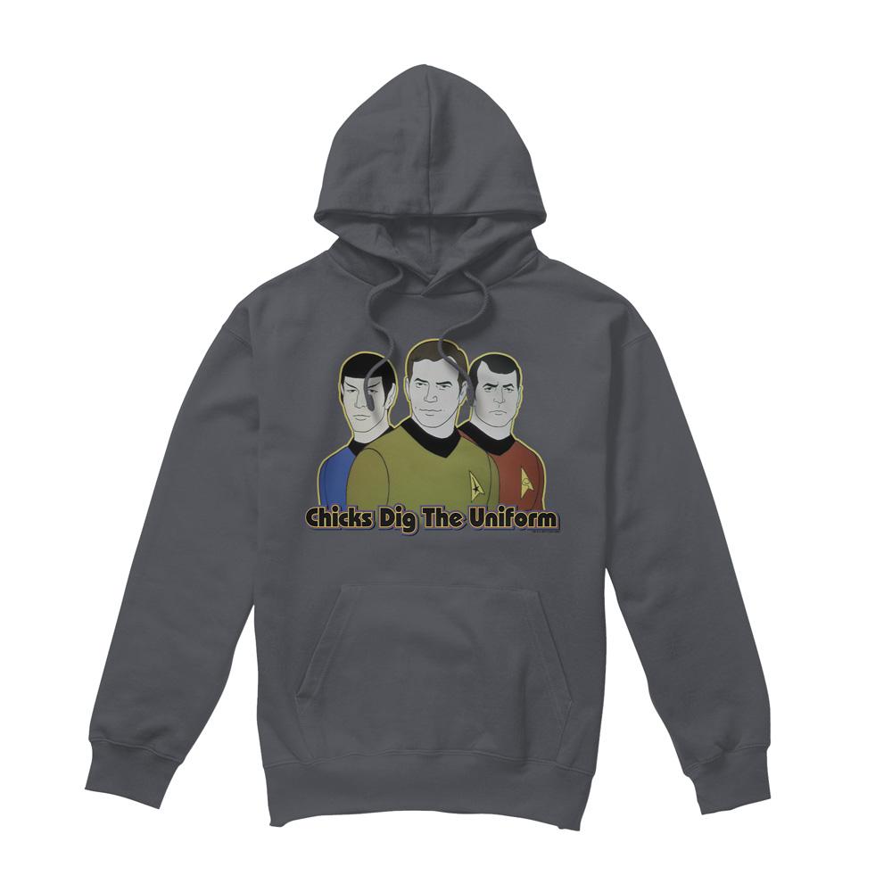 Charcoal - Front - Star Trek Mens Dig It Hoodie