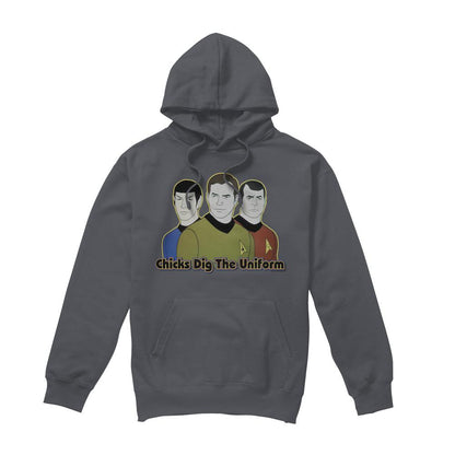 Charcoal - Front - Star Trek Mens Dig It Hoodie