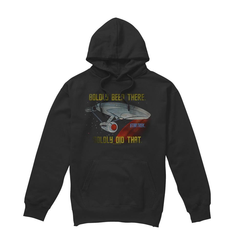 Black - Front - Star Trek Mens Boldly Did That Hoodie