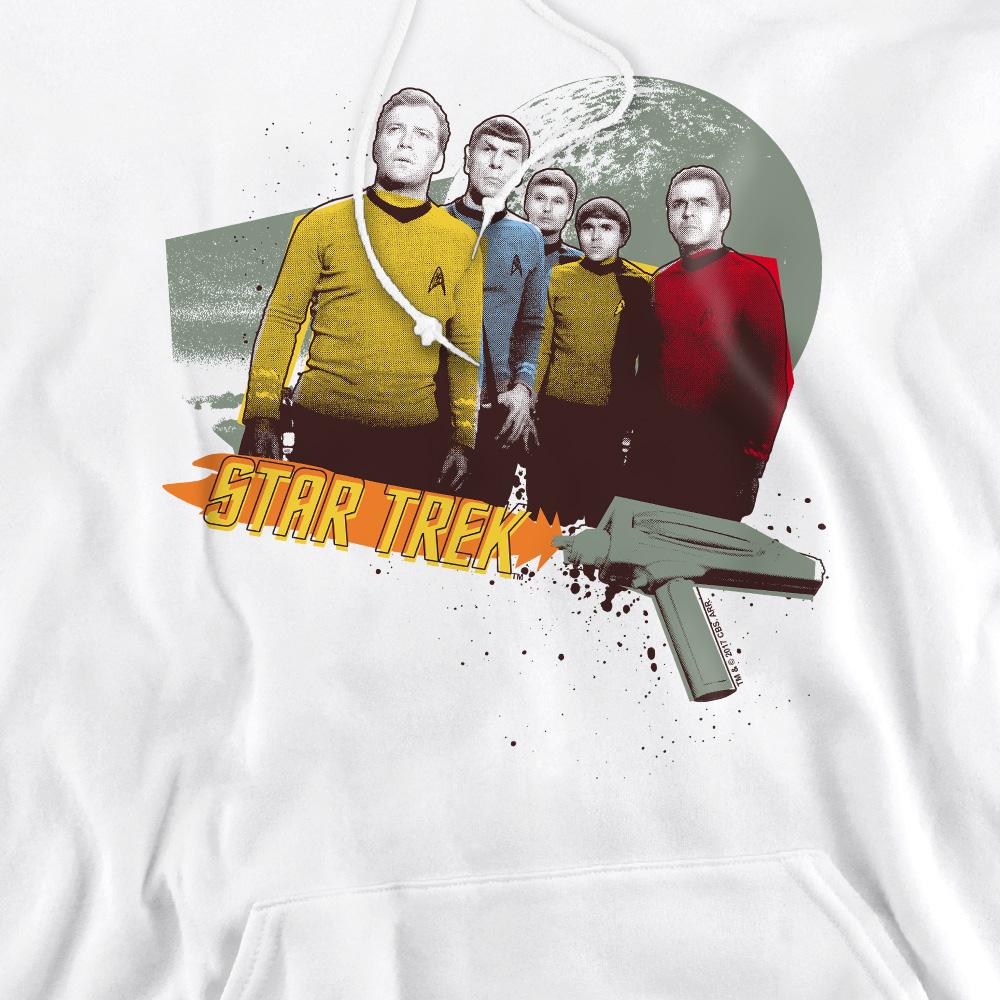 White - Pack Shot - Star Trek Mens Strange New Worlds Hoodie