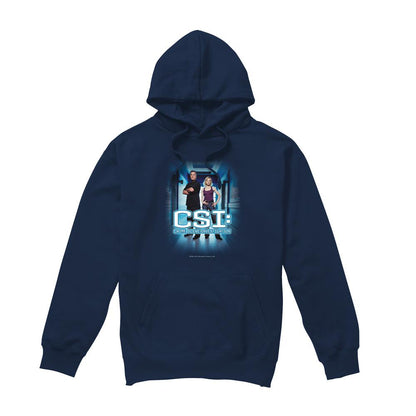 Navy - Front - CSI Mens Serious Business Hoodie