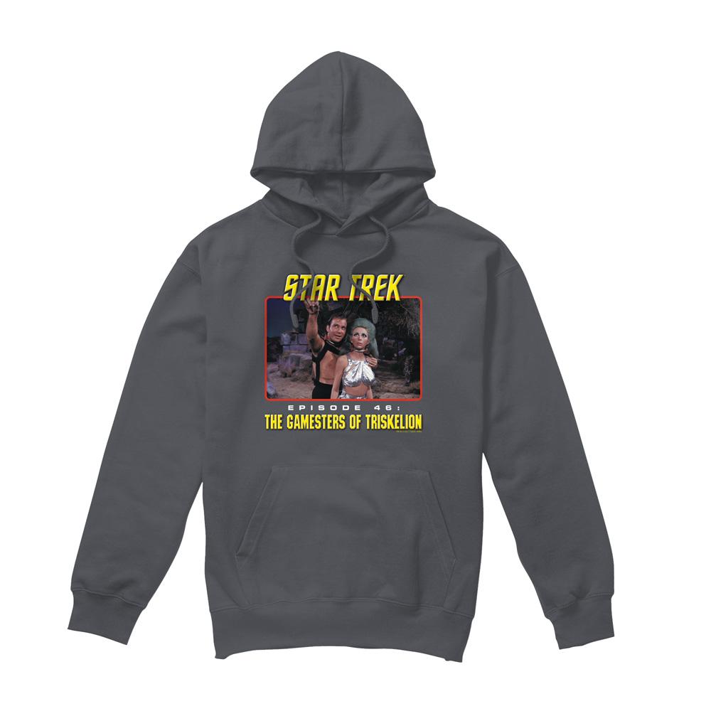 Charcoal - Front - Star Trek Mens Episode 46 Hoodie