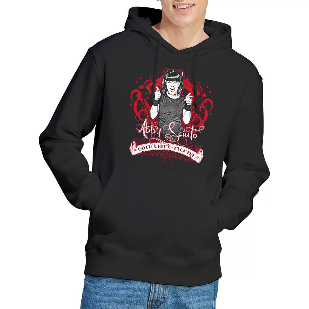 Black - Lifestyle - NCIS Mens Goth Crime Fighter Hoodie