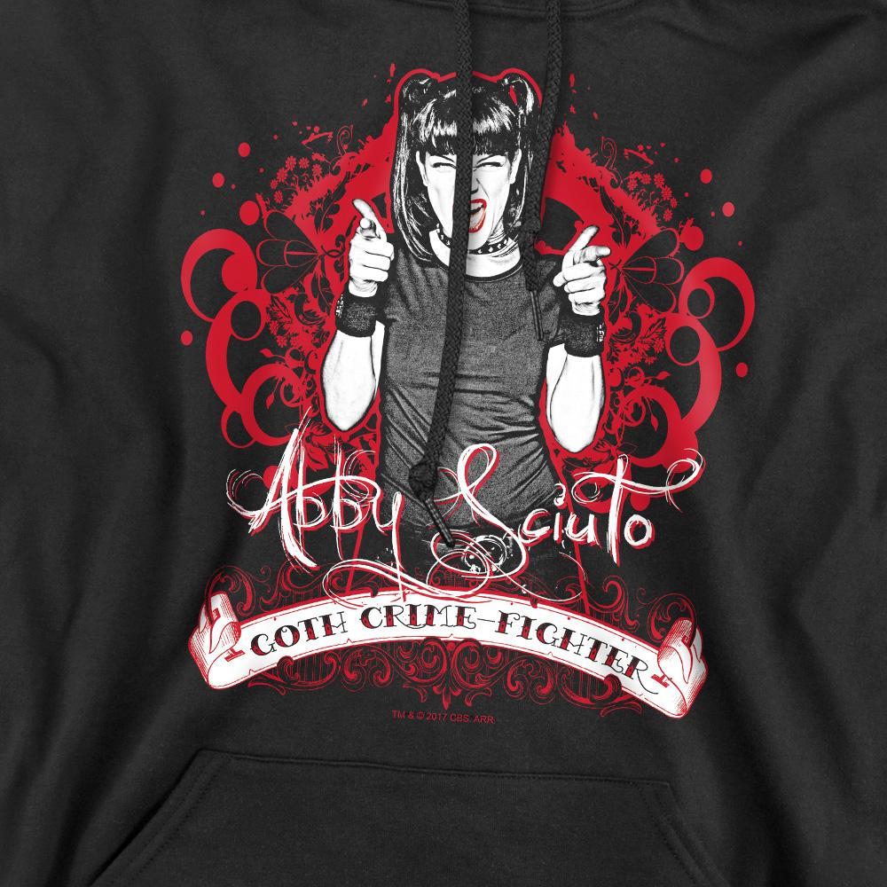 Black - Pack Shot - NCIS Mens Goth Crime Fighter Hoodie