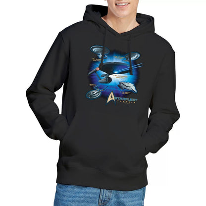 Black - Lifestyle - Star Trek Mens Starfleet Vessels Hoodie