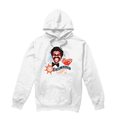White - Front - The Love Boat Mens Shake Em Up Hoodie