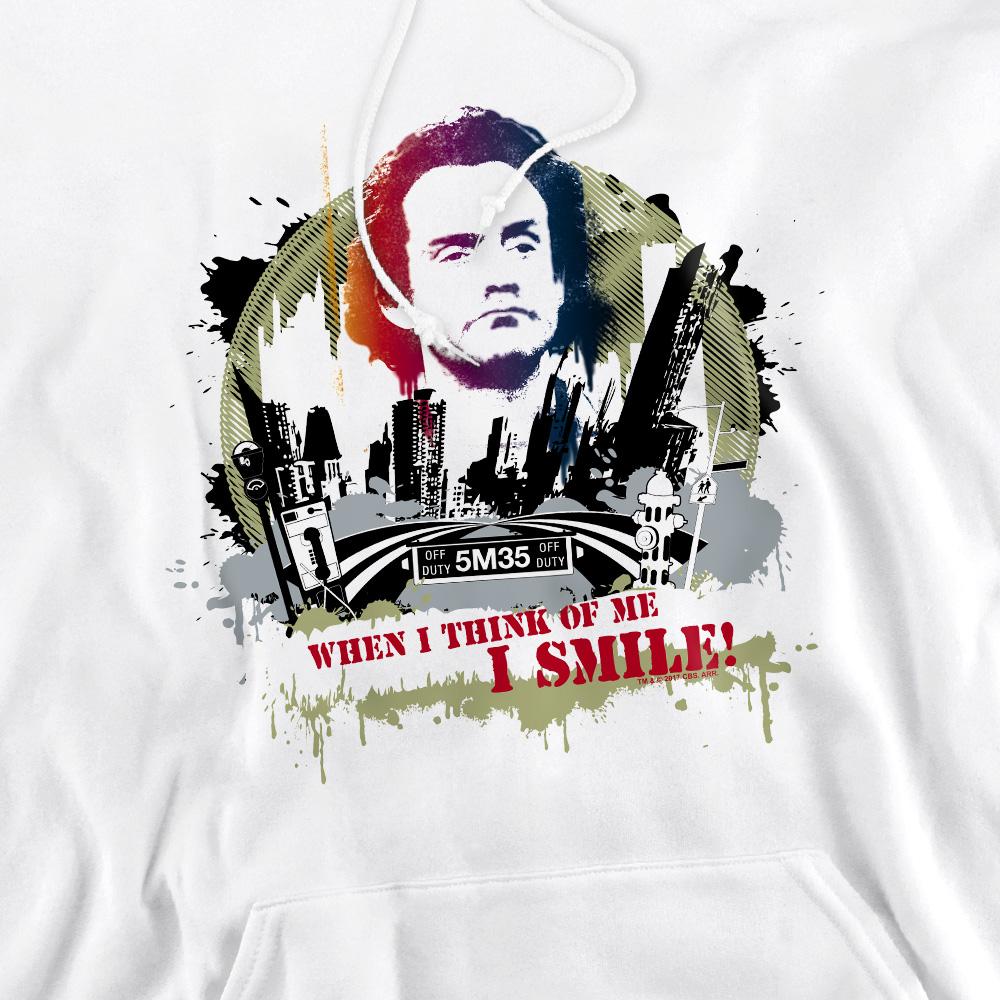 White - Pack Shot - TAXI Mens Smiling Jim Hoodie