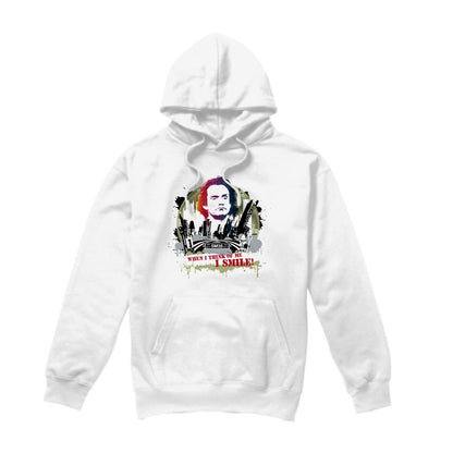 White - Front - TAXI Mens Smiling Jim Hoodie