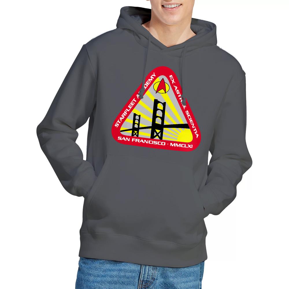 Charcoal - Side - Star Trek Mens Starfleet Academy Hoodie