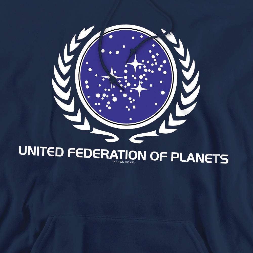 Navy - Side - Star Trek Mens United Federation Logo Hoodie