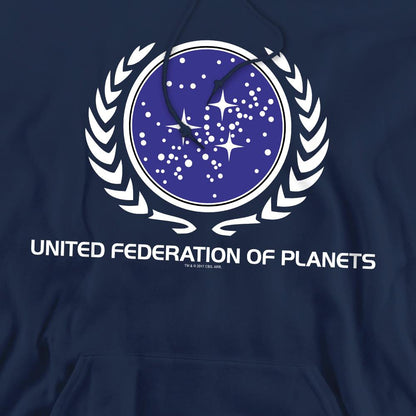 Navy - Side - Star Trek Mens United Federation Logo Hoodie