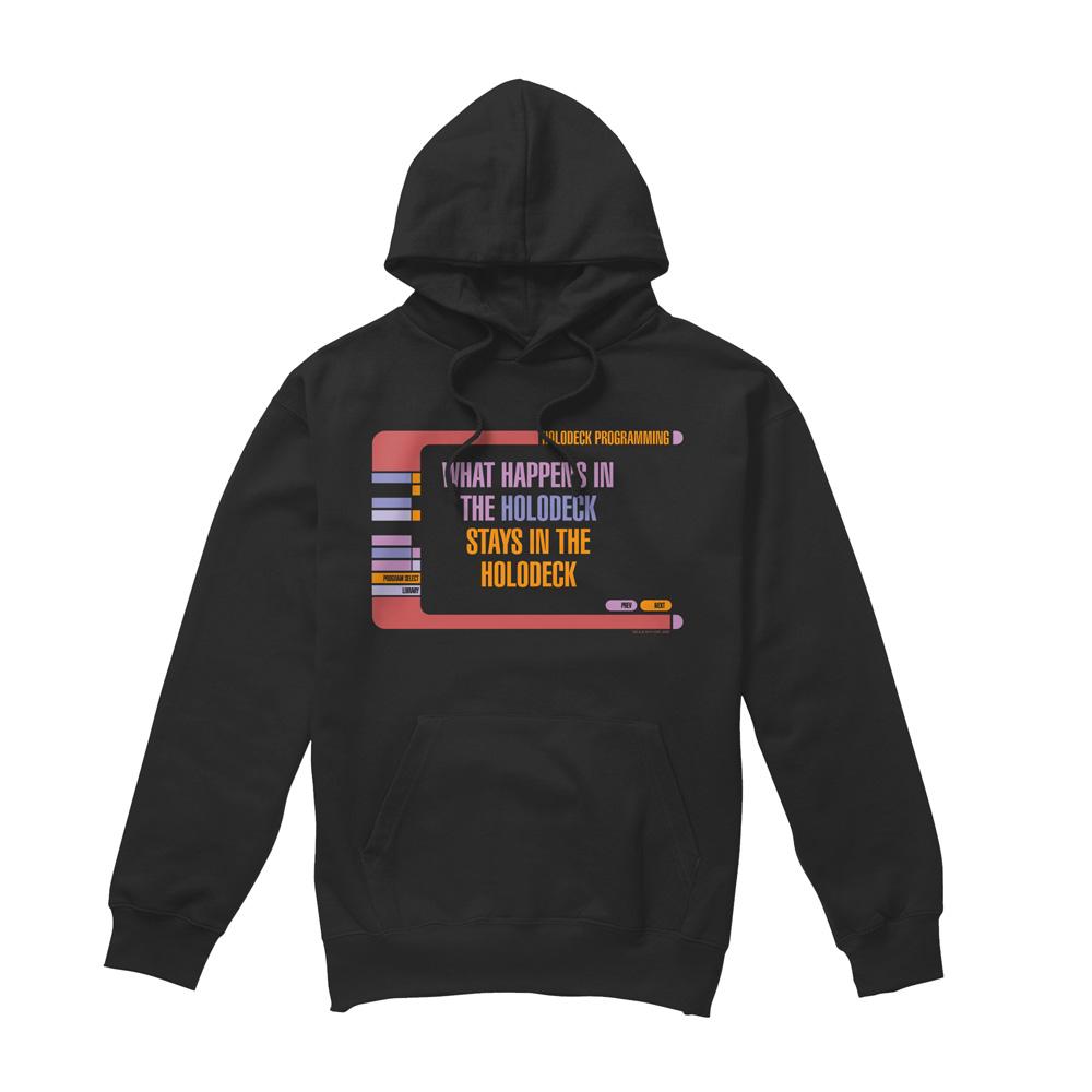 Black - Front - Star Trek Mens Holodeck Secrets Hoodie