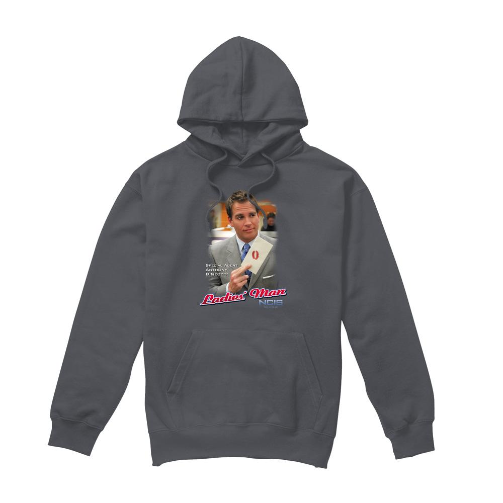 Charcoal - Front - NCIS Mens Ladies Man Hoodie