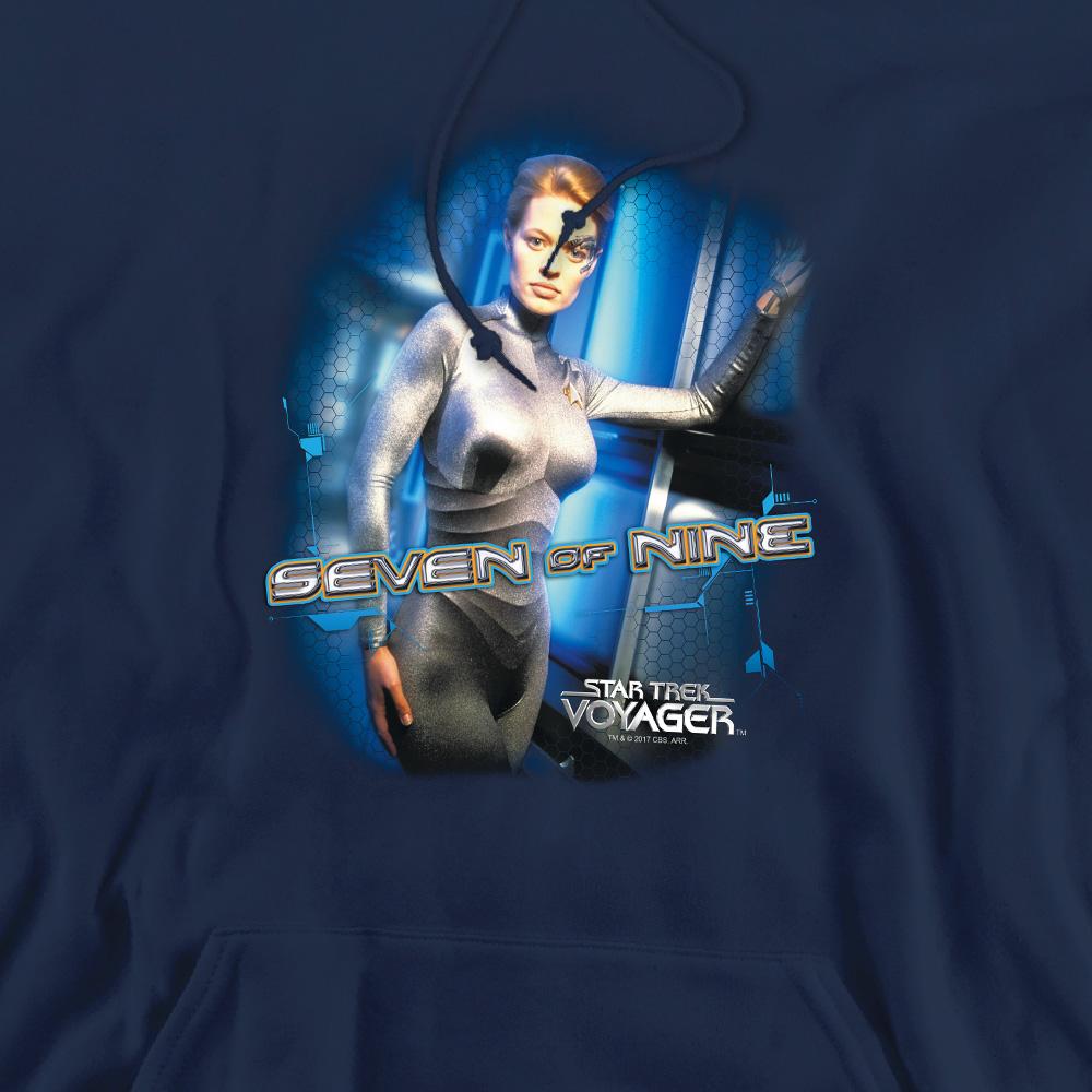 Navy - Pack Shot - Star Trek Mens Seven of Nine Hoodie