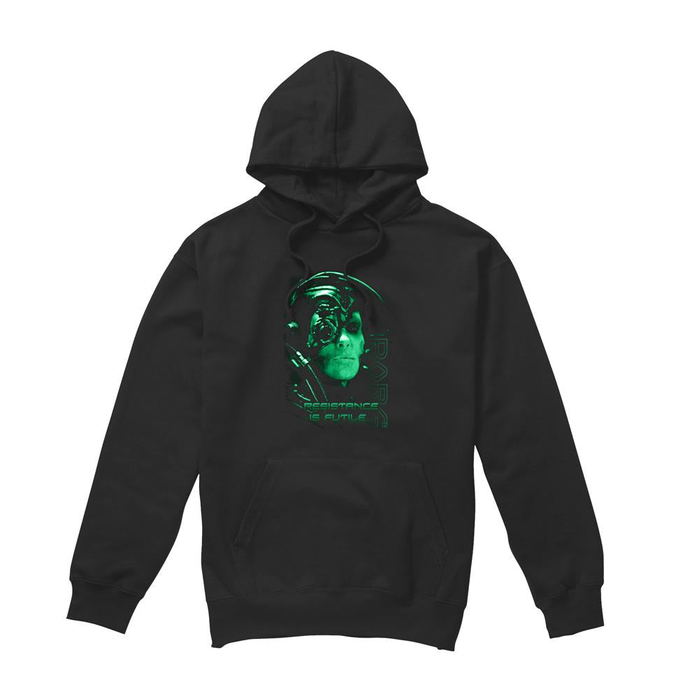 Black - Front - Star Trek Mens Resistance is Futile Hoodie