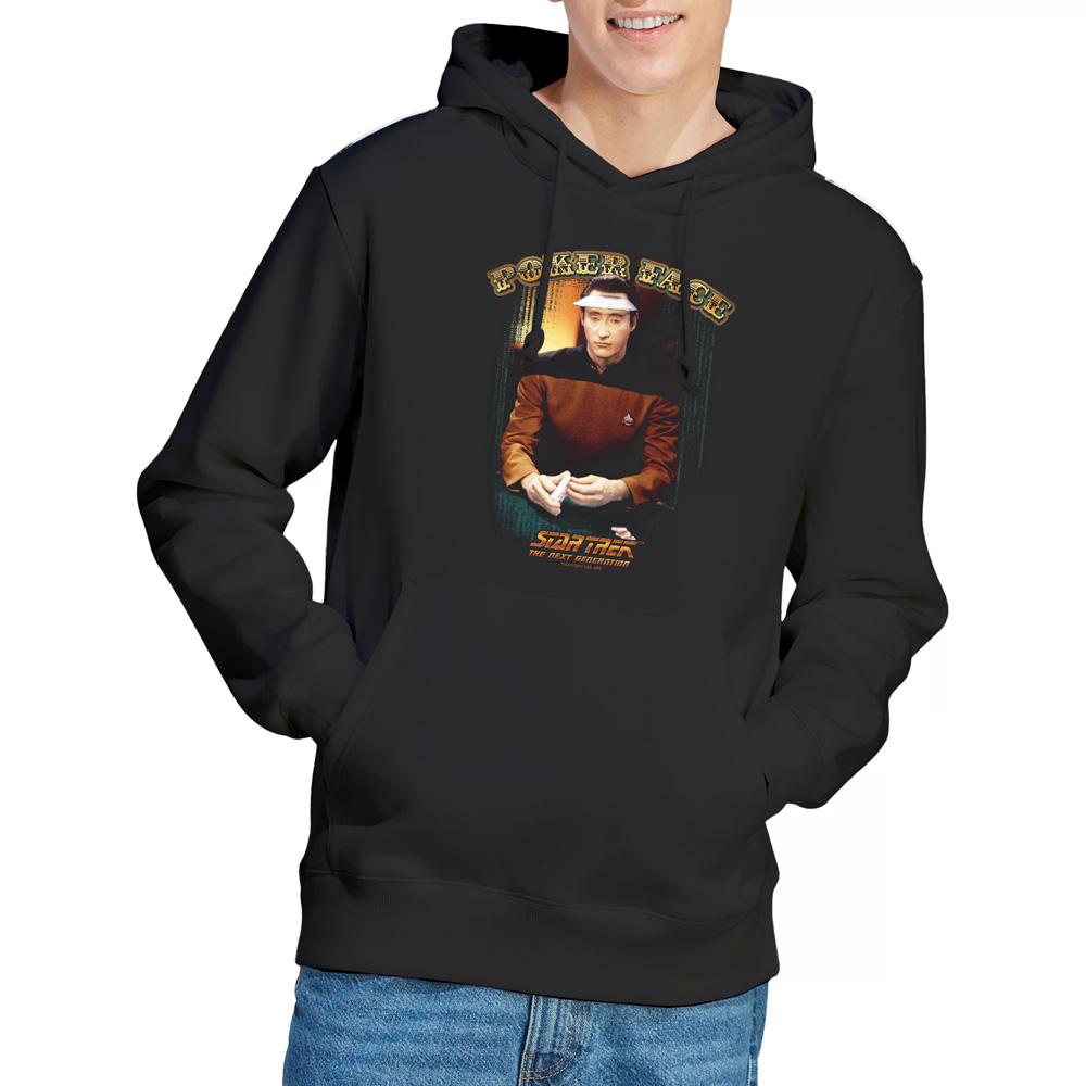 Black - Lifestyle - Star Trek Mens Poker Face Hoodie