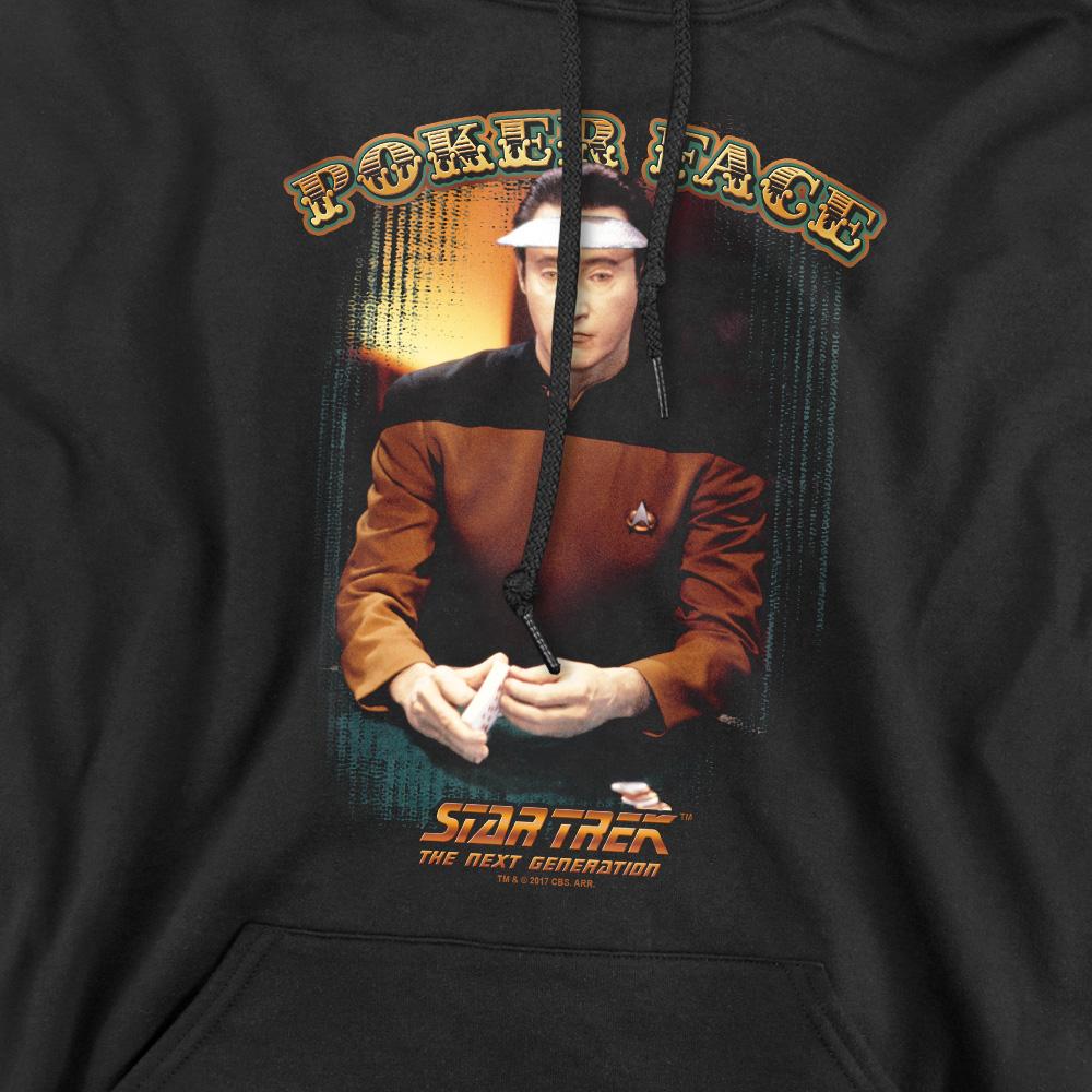 Black - Pack Shot - Star Trek Mens Poker Face Hoodie