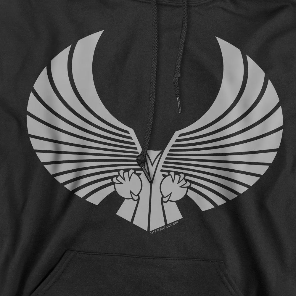 Black - Pack Shot - Star Trek Mens Romulan Logo Hoodie