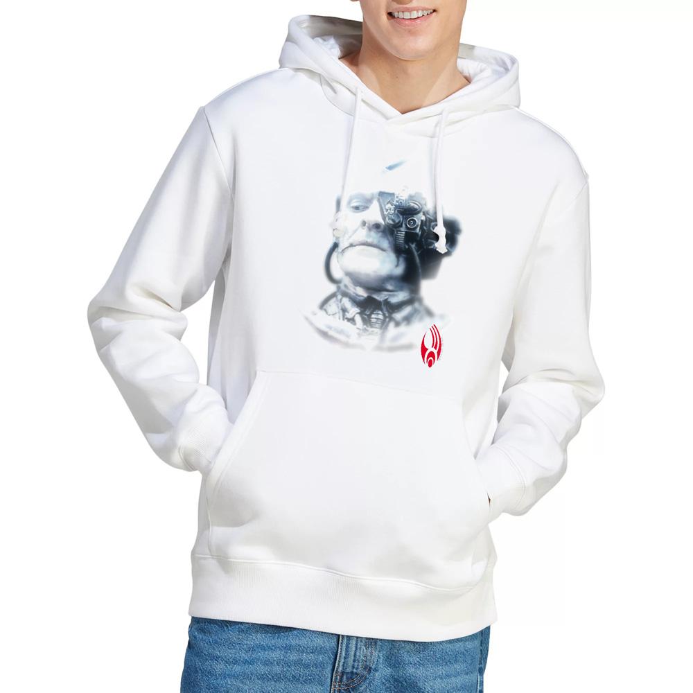 White - Lifestyle - Star Trek Mens Borg Head Hoodie